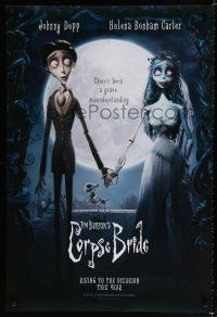 9b178 CORPSE BRIDE teaser DS 1sh '05 Tim Burton stop-motion animated horror musical!