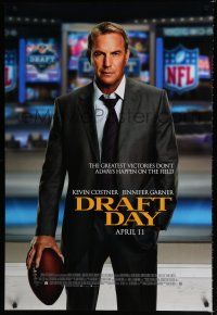 9b208 DRAFT DAY advance DS 1sh '14 greatest victories don't happen on the field, Kevin Costner!