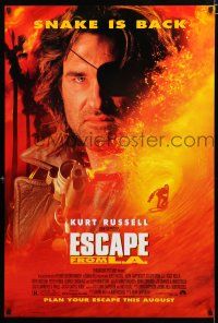 9b218 ESCAPE FROM L.A. advance 1sh '96 John Carpenter, Kurt Russell is back as Snake Plissken!