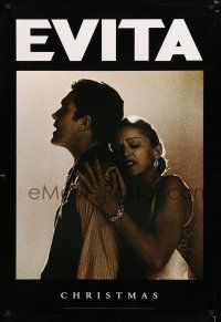 9b220 EVITA teaser DS 1sh '96 Madonna as Eva Peron, Antonio Banderas, Alan Parker, Oliver Stone