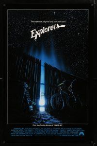 9b226 EXPLORERS int'l 1sh '85 directed by Joe Dante, the adventure begins in your own back yard!