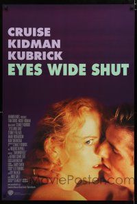 9b228 EYES WIDE SHUT 1sh '99 Stanley Kubrick, romantic c/u of Tom Cruise & Nicole Kidman!