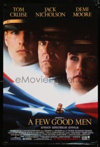 9b236 FEW GOOD MEN advance DS 1sh '92 best close up of Tom Cruise, Jack Nicholson & Demi Moore!