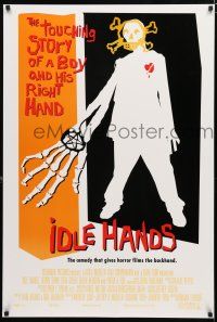 9b340 IDLE HANDS DS 1sh '99 a touching story of a boy and his right hand, cool artwork!