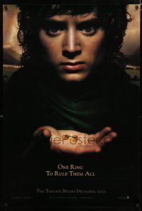 9b414 LORD OF THE RINGS: THE FELLOWSHIP OF THE RING teaser 1sh '01 J.R.R. Tolkien, one ring!