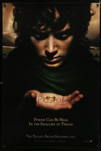 9b415 LORD OF THE RINGS: THE FELLOWSHIP OF THE RING teaser 1sh '01 J.R.R. Tolkien, power!