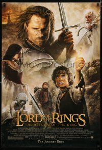 9b417 LORD OF THE RINGS: THE RETURN OF THE KING advance DS 1sh '03 Jackson, image of cast!