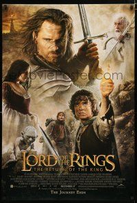 9b418 LORD OF THE RINGS: THE RETURN OF THE KING int'l advance DS 1sh '03 Jackson, cool cast montage