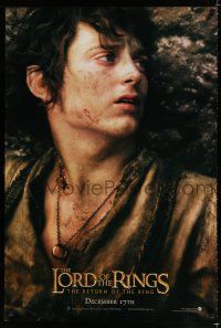 9b426 LORD OF THE RINGS: THE RETURN OF THE KING teaser DS 1sh '03 Peter Jackson, c/u Elijah Wood!