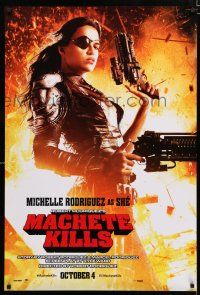 9b438 MACHETE KILLS teaser DS 1sh '13 sexy Michelle Rodriguez w/eyepatch!
