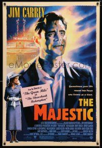 9b440 MAJESTIC 1sh '01 great art of Jim Carrey, Laurie Holden, directed by Frank Darabont!