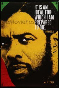 9b450 MANDELA: LONG WALK TO FREEDOM teaser DS 1sh '13 cool image of Idris Elba as Nelson Mandela!