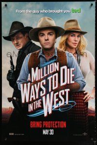 9b485 MILLION WAYS TO DIE IN THE WEST teaser DS 1sh '14 Seth MacFarlane, Charlize Theron, Neeson!