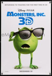 9b496 MONSTERS, INC. advance DS 1sh R12 best Disney & Pixar computer animated CGI cartoon!