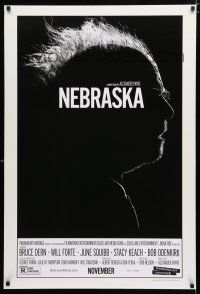 9b519 NEBRASKA advance DS 1sh '13 cool high contrast profile image of Bruce Dern!