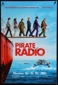 9b568 PIRATE RADIO teaser DS 1sh '09 Richard Curtis' The Boat That Rocked, wacky image!