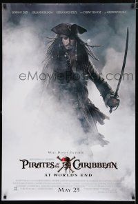 9b569 PIRATES OF THE CARIBBEAN: AT WORLD'S END advance DS 1sh '07 Johnny Depp as Captain Jack!