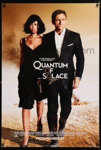 9b592 QUANTUM OF SOLACE DS int'l advance 1sh '08 Daniel Craig as James Bond, sexy Olga Kurylenko!