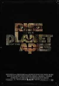 9b619 RISE OF THE PLANET OF THE APES style B advance DS 1sh '11 prequel to the 1968 sci-fi classic!