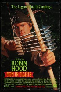 9b622 ROBIN HOOD: MEN IN TIGHTS advance DS 1sh '93 Mel Brooks directed, Cary Elwes as Robin Hood!
