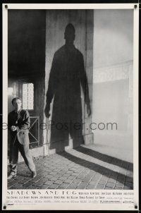 9b656 SHADOWS & FOG 1sh '92 cool photographic image of Woody Allen by Brian Hamill!