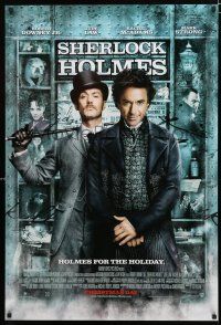 9b658 SHERLOCK HOLMES advance DS 1sh '09 Guy Ritchie directed, Robert Downey Jr., Jude Law!