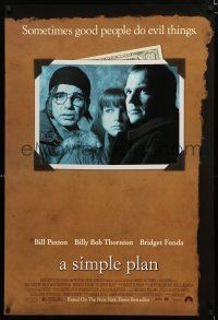 9b663 SIMPLE PLAN DS 1sh '98 Bill Paxton, Bridget Fonda, Billy Bob Thornton!