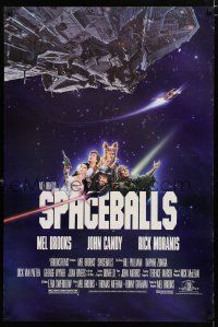 9b691 SPACEBALLS 1sh '87 best Mel Brooks sci-fi Star Wars spoof, Bill Pullman, Moranis