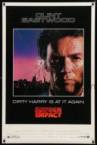 9b734 SUDDEN IMPACT 1sh '83 Sondra Locke, Hingle, Clint Eastwood is at it again as Dirty Harry!