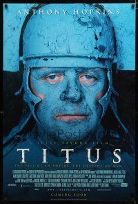 9b770 TITUS advance DS 1sh '99 great image of blue Anthony Hopkins, Shakespeare!