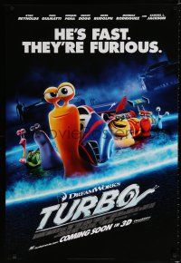 9b793 TURBO style C int'l advance DS 1sh '13 voice of Ryan Reynolds, cool art of racing snail!