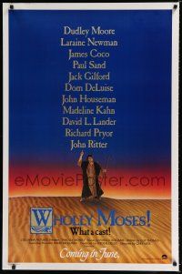 9b831 WHOLLY MOSES advance 1sh '80 Dudley Moore as Herschel the Moses wannabe!