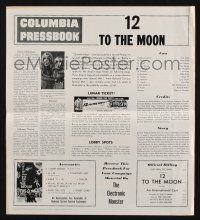 9c003 12 TO THE MOON/ELECTRONIC MONSTER pressbook '60 cool sci-fi double bill!