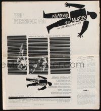 9c019 ANATOMY OF A MURDER pressbook '59 Otto Preminger, classic Saul Bass dead body silhouette art