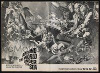 9c025 AROUND THE WORLD UNDER THE SEA pressbook '66 Lloyd Bridges, great scuba diving fantasy art!