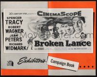 9c064 BROKEN LANCE pressbook '54 Spencer Tracy, Robert Wagner, Jean Peters, Richard Widmark!