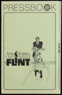 9c241 IN LIKE FLINT pressbook '67 art of secret agent James Coburn & sexy Jean Hale by Bob Peak!