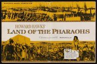9c275 LAND OF THE PHARAOHS pressbook '55 sexy Egyptian Joan Collins wearing bikini by pyramids,Hawks