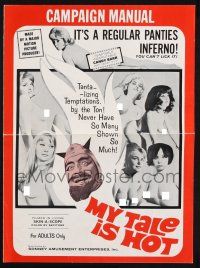 9c333 MY TALE IS HOT pressbook '64 Candy Barr as herself, it's a regular panties inferno!