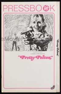9c369 PRETTY POISON pressbook '68 cool close up of crazy Tuesday Weld, Anthony Perkins!
