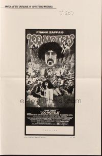 9c005 200 MOTELS pressbook '71 directed by Frank Zappa, rock 'n' roll, wild artwork!