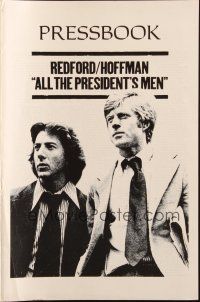 9c014 ALL THE PRESIDENT'S MEN pressbook '76 Dustin Hoffman & Robert Redford as Woodward & Bernstein