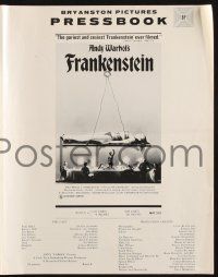 9c020 ANDY WARHOL'S FRANKENSTEIN pressbook '74 Joe Dallessandro, directed by Paul Morrissey!