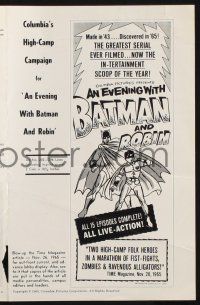 9c030 BATMAN pressbook R65 great different artwork, An Evening with Batman and Robin!