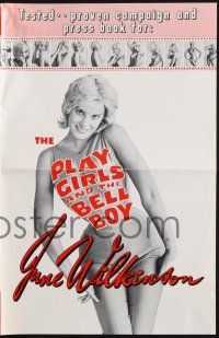 9c037 BELLBOY & THE PLAYGIRLS pressbook '62 sexy 3D June Wilkinson, Coppola, film strip design!