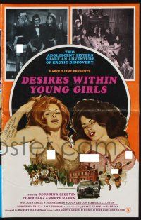 9c111 DESIRES WITHIN YOUNG GIRLS pressbook '77 Georgina Spelvin, an adventure of erotic discovery!