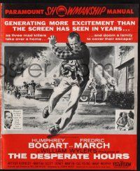 9c112 DESPERATE HOURS pressbook '55 Humphrey Bogart, Fredric March, William Wyler!