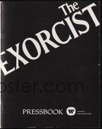 9c147 EXORCIST pressbook '74 William Friedkin, Max Von Sydow, William Peter Blatty horror classic!