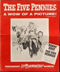 9c166 FIVE PENNIES pressbook '59 artwork of Danny Kaye, Louis Armstrong & Barbara Bel Geddes!