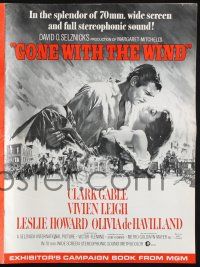 9c192 GONE WITH THE WIND pressbook R67 Clark Gable, Vivien Leigh, all-time classic!